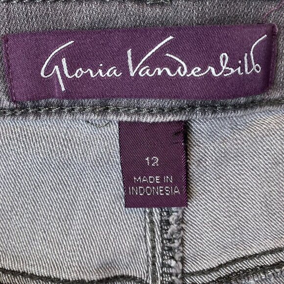 Gloria Vanderbilt Womens Jeans Size 12 Missy Amanda Classic Straight Retro Gray - Picture 7 of 14